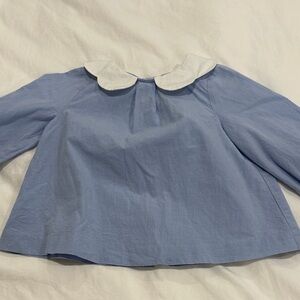 Jacadi Sky Blue Blouse with White Collar